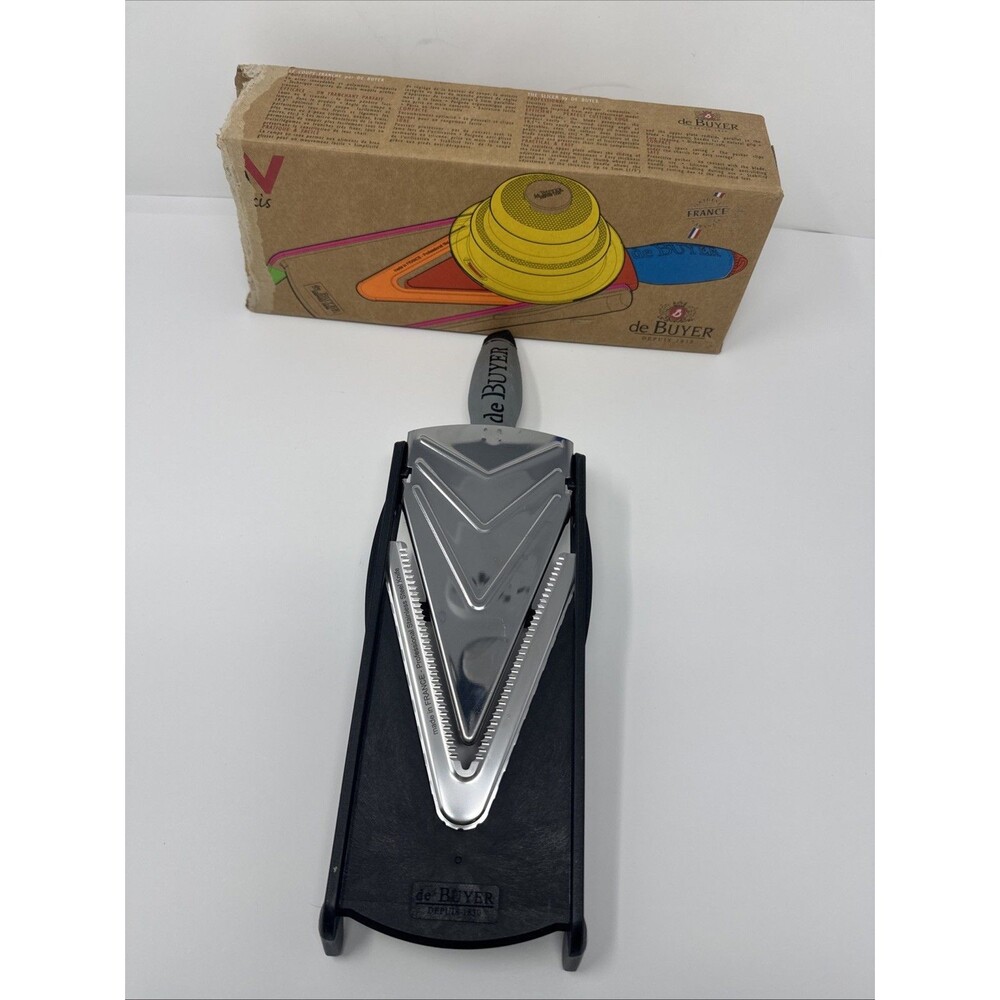 De Buyer Pro Mandoline ADJUSTABLE SLICER Kobra Stainless STL MISSING Hand GAURD